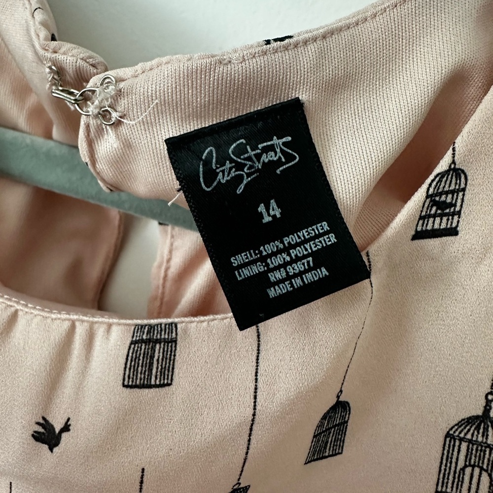 City Streets Birdcage Print Off Shoulder Midi Dress - Picture 2 of 5